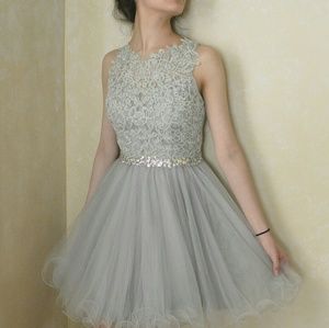 Gorgeous Lace Bodice Tulle Dress